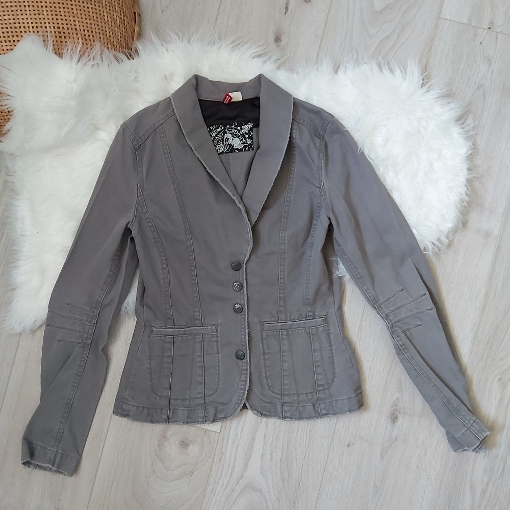 H&M grey fitted blazer jacket - Picture 1 of 9